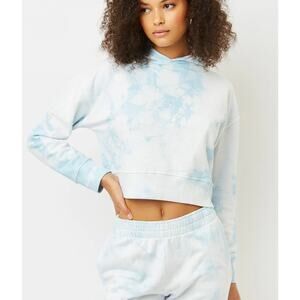 FRANKIES BIKINIS Burl Sweatshirt Blue Tie Dye XS